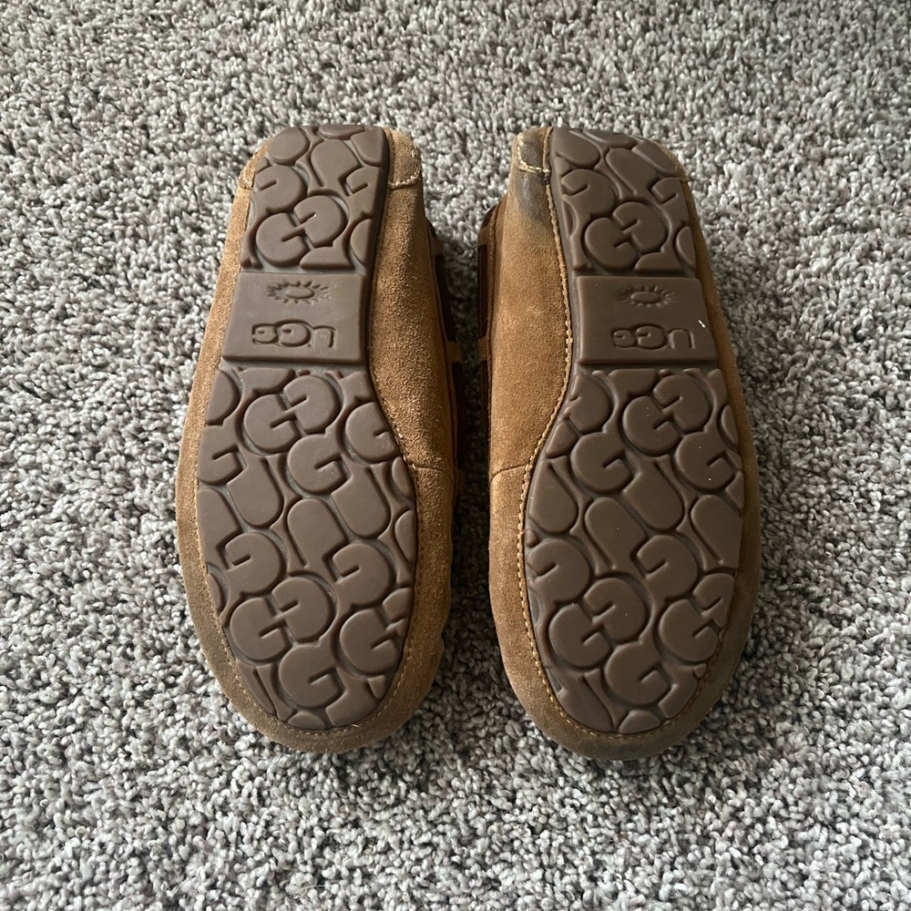 UGG Brown Slippers with Cream Lining - Picture 2 of 4